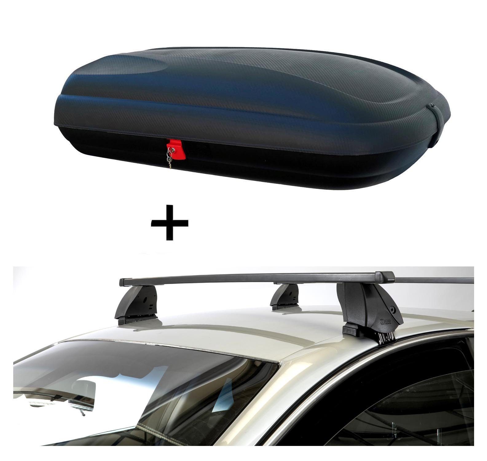 Dachbox, Liter VDP kompatibel und MEDIUM Dachbox (4B) Dachträger VDPBA320 320 (4Türer) Set), Audi Dachbox + A6 A6 (Für Ihren 97-04, 97-04 abschließbar mit im (4B) (4Türer) K1 Audi Dachträger carbonlook