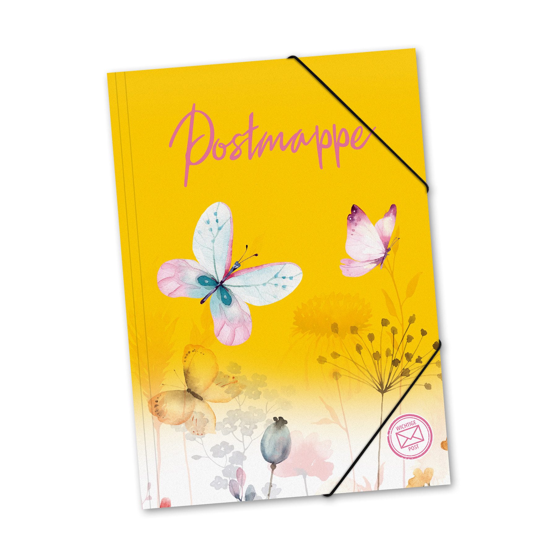 itenga Organisationsmappe itenga Postmappe A4 PP Motiv SCHMETTERLING Aquarell aus langlebigem Ku