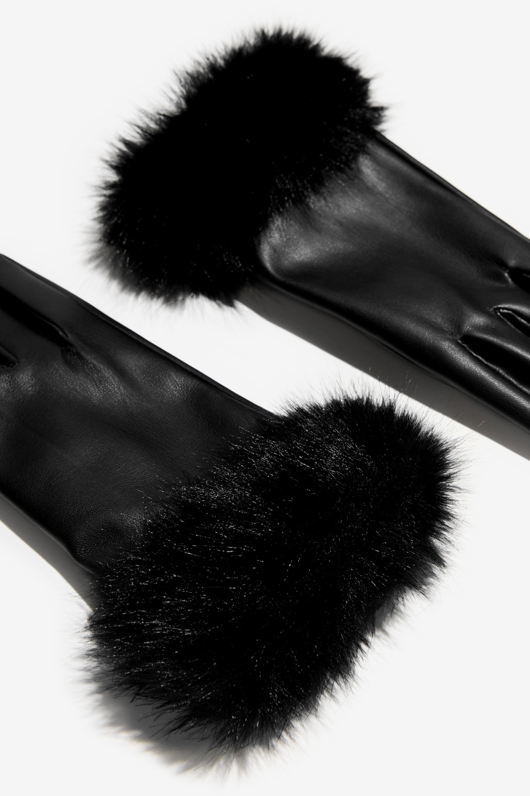 LIPSY PU-Handschuhe Lipsy Handschuhe in Lederoptik mit Kunstfellbesatz (1-S günstig online kaufen