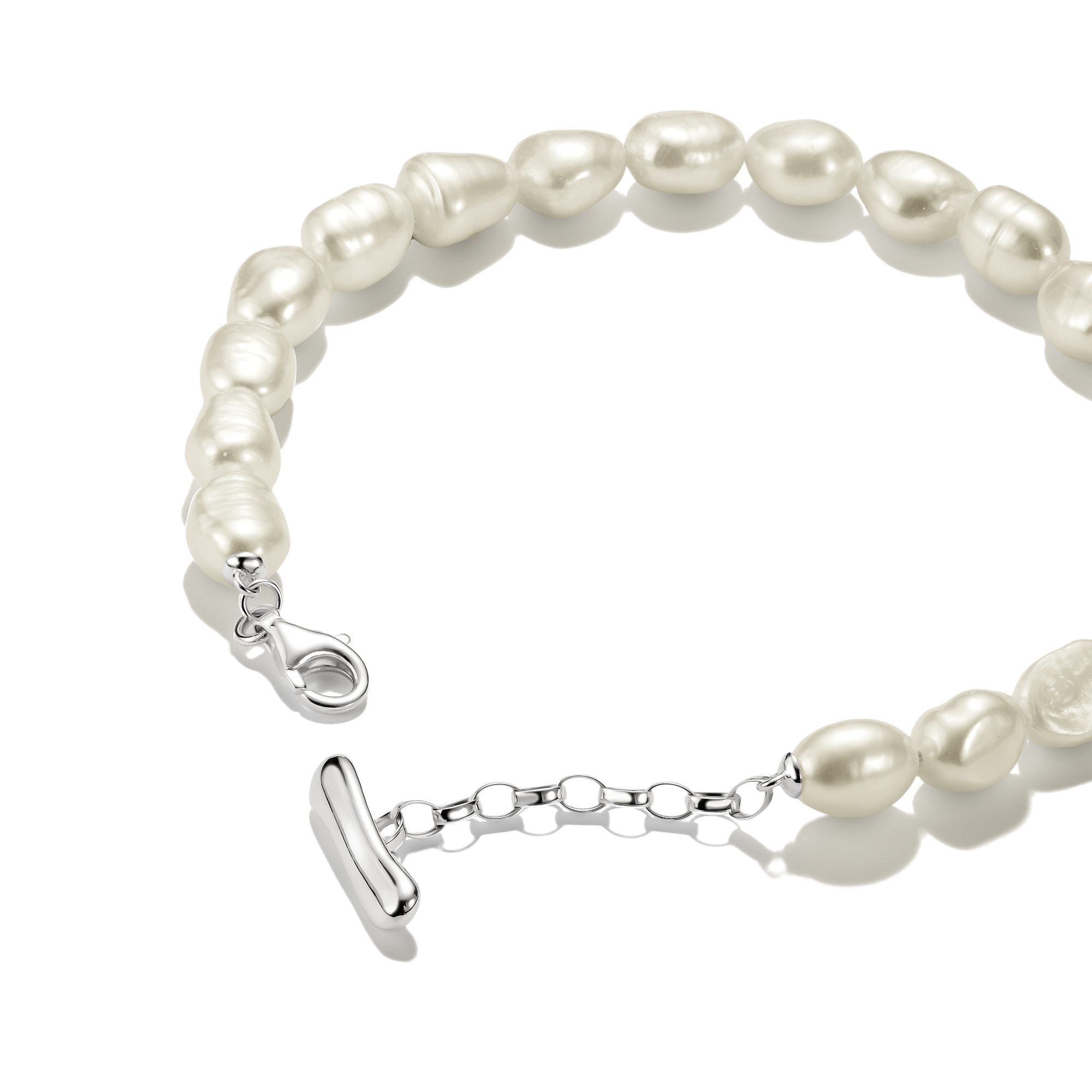 THOMAS SABO Perlenarmband Bold Elegance Perlenarmband silber, mit Süßwasserzuchtperle