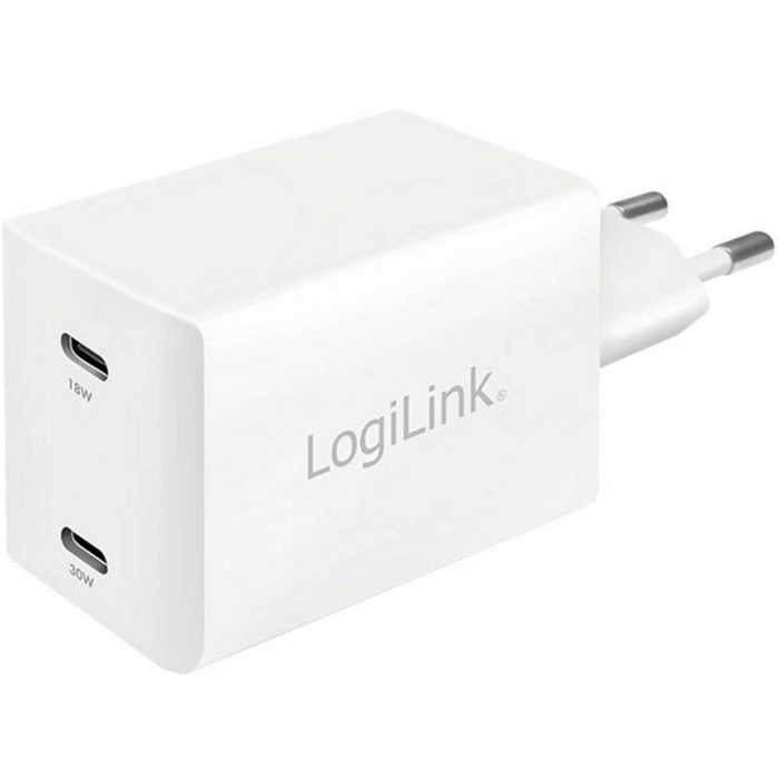 LogiLink USB-C-Ladegerätmit GaN-Technologie 48W USB-Ladegerät (USB Power Delivery (USB-PD)