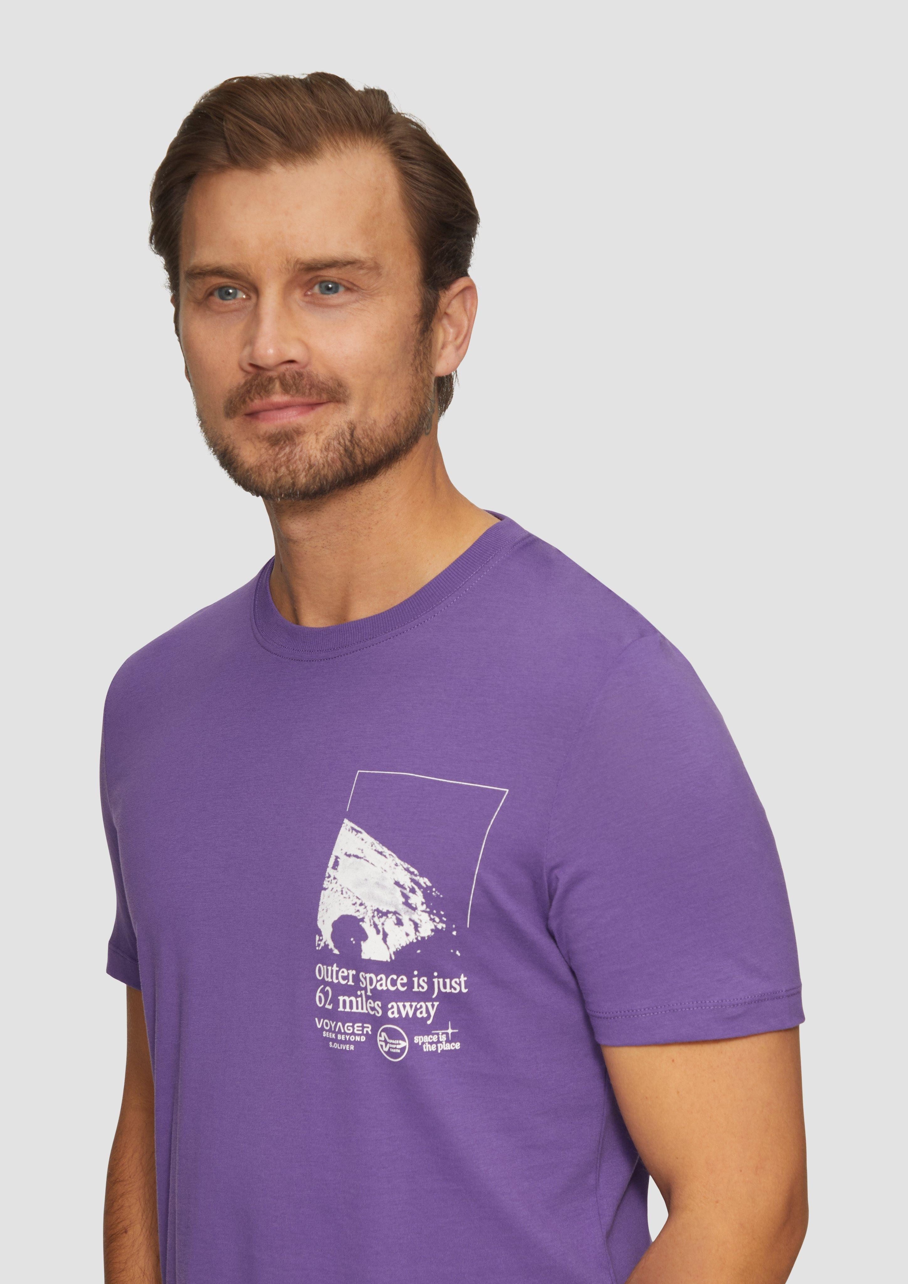 s.Oliver Kurzarmshirt Baumwoll-T-Shirt mit Frontprint günstig online kaufen