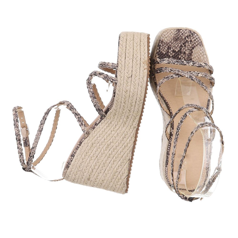 Ital-Design Wedge-Sandalen mit geflochtenen Riemen für Damen Plateausandale günstig online kaufen