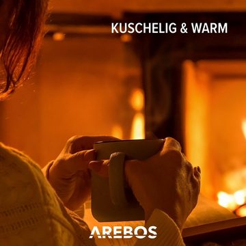 Arebos Heizdecke elektrisch Wärmedecke, Kuscheldecke, in 5 Farben, Stück, 1-tlg., 200 x 180 cm, Überhitzungsschutz, Abschaltautomatik, Vorheizfunktion