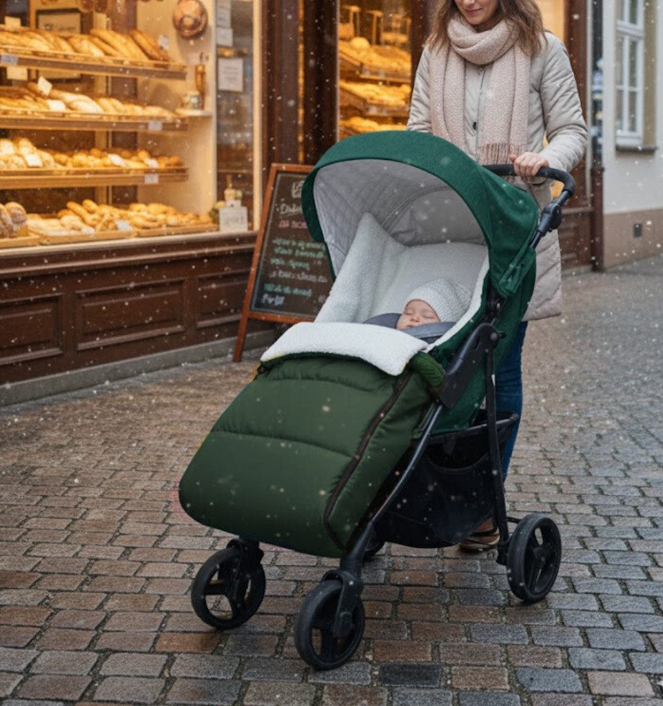 BabyLux Fußsack Bouclé Winter Fußsack 90cm Kinderwagen Buggy, Babyschale Sc günstig online kaufen