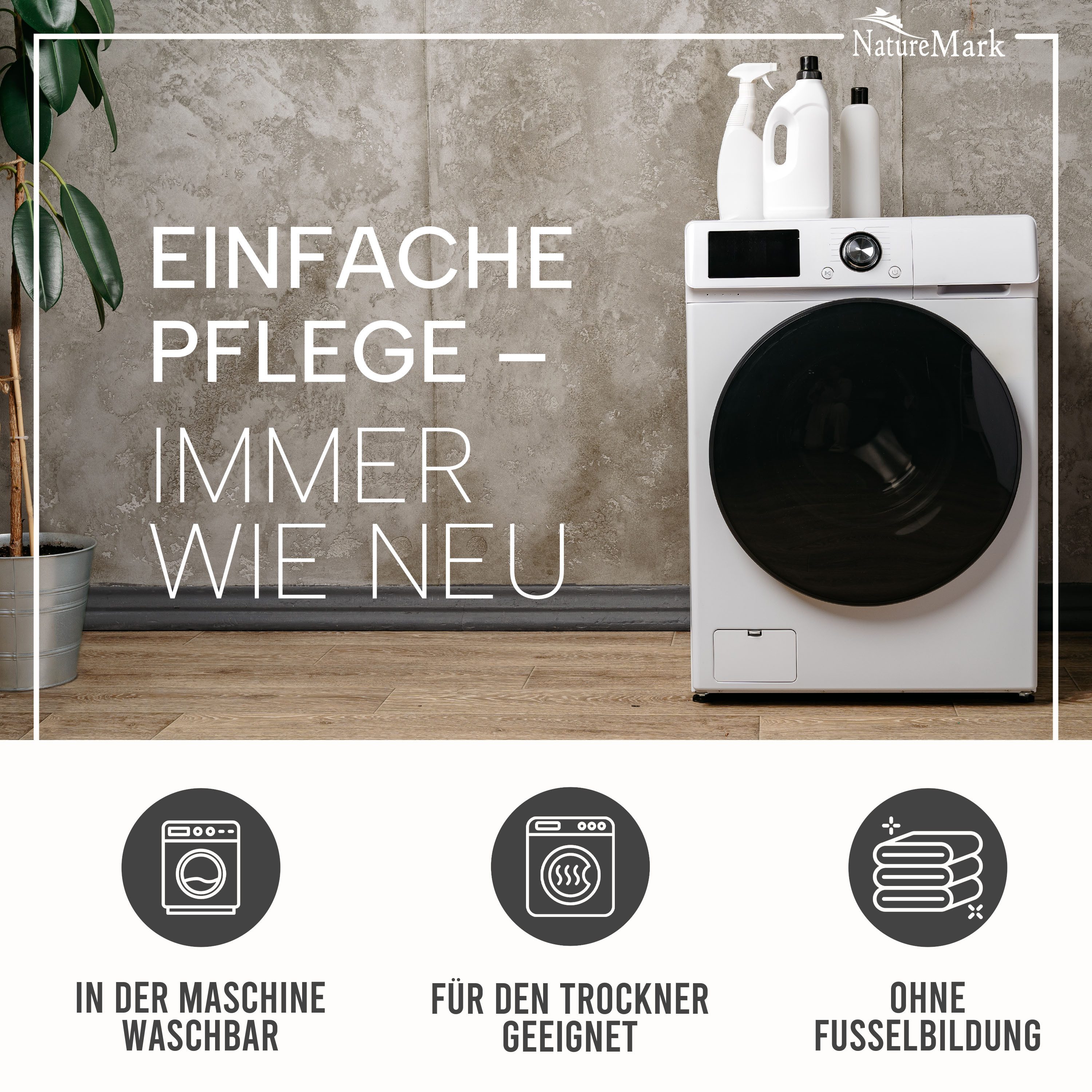 NatureMark Gästehandtuch 20er-Sparpack Frottier Gästetücher 30x50cm, 100% Baumwolle (20-St), Gästehandtuch 30x50cm Frühlings blau – Bild 4 von 4