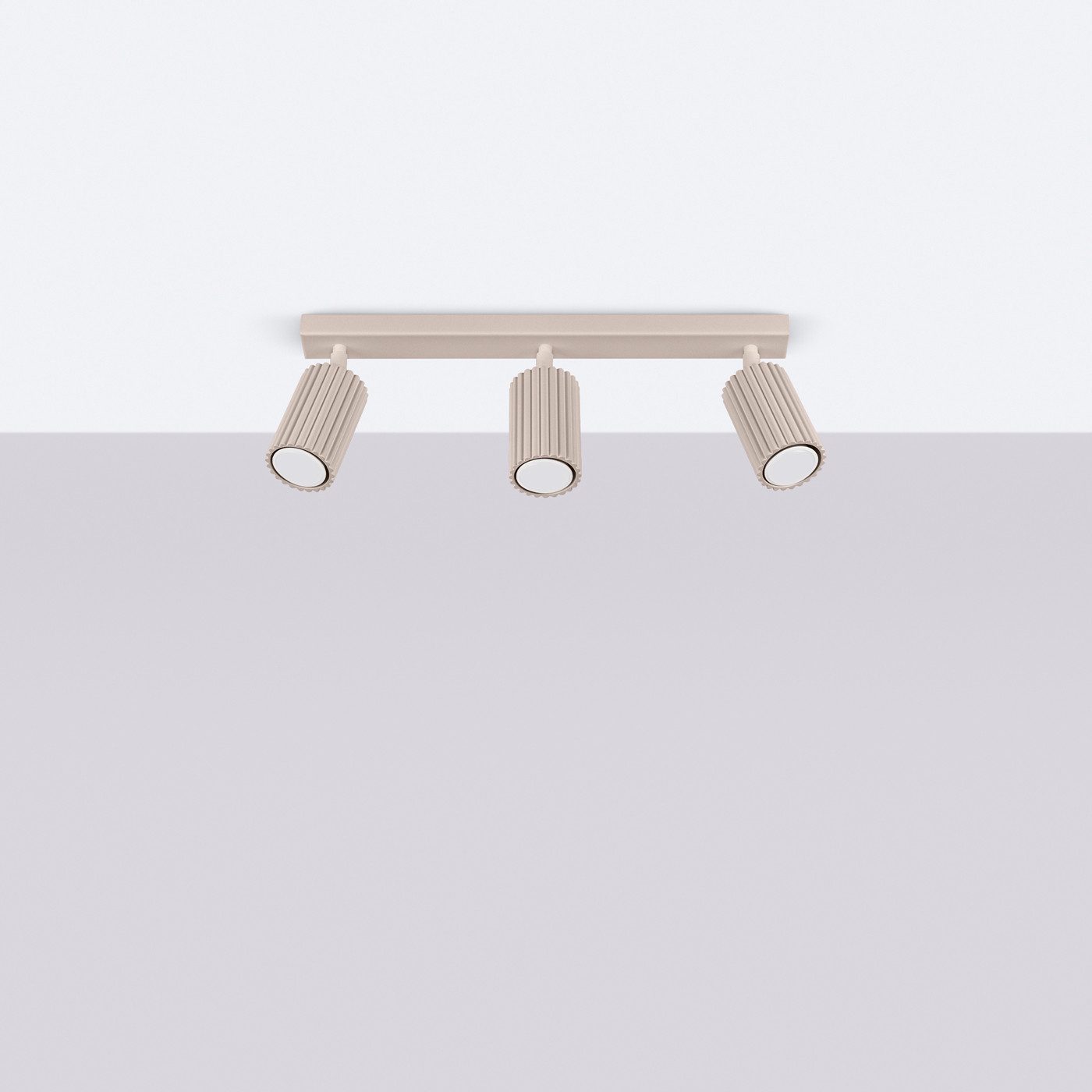 SOLLUX lighting Deckenleuchte Plafond Karbon 3L Taupe, Nicht enthalten