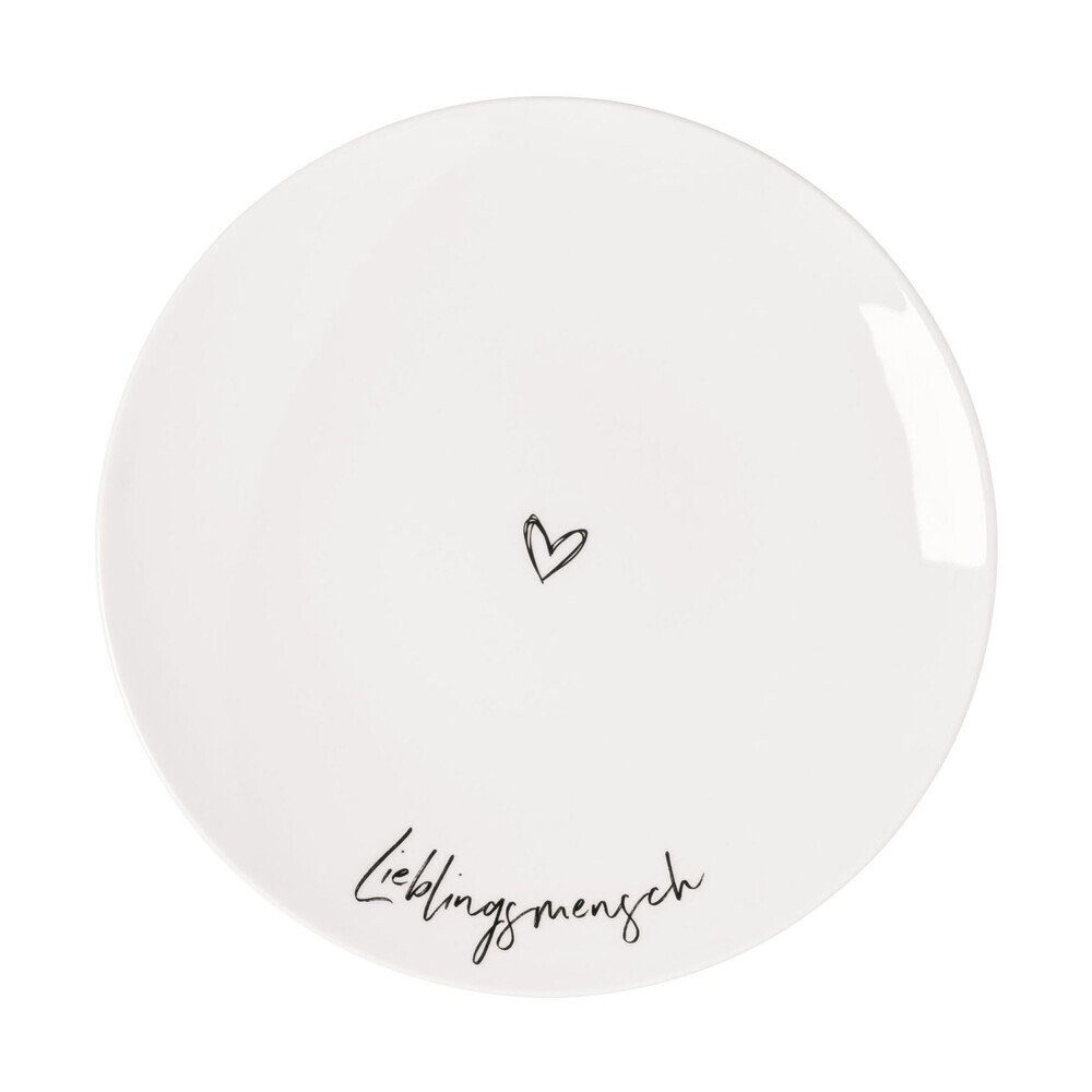 Villeroy & Boch Frühstücksteller Frühstücksteller 21 cm Statement Lieblingsmensch, (1 St), Frühstücksteller, Ø21,2cm, Premium Porcelain, Weiß