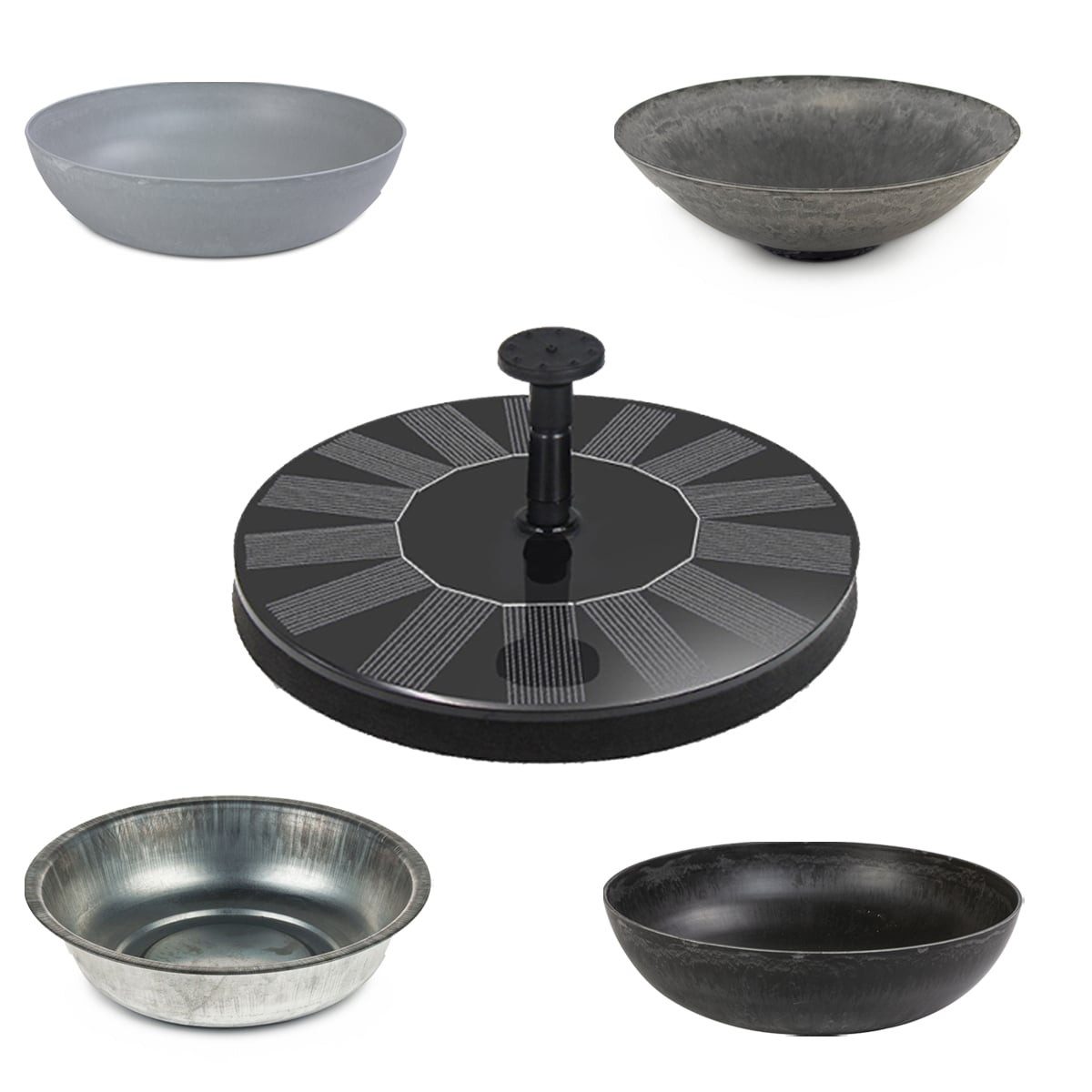 matches21 HOME & HOBBY Wasserspiel Solar-Brunnen Set für draußen - 45 x 23 günstig online kaufen