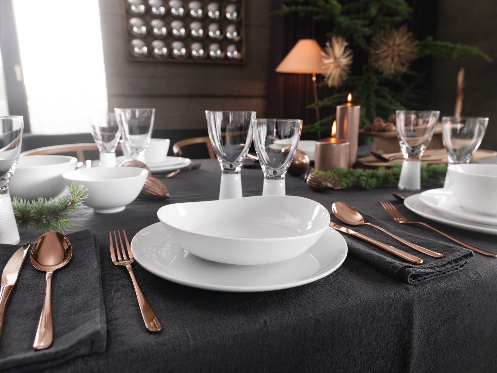 Rosenthal Speiseteller Junto Weiss Teller tief 33 cm, Teller Tief