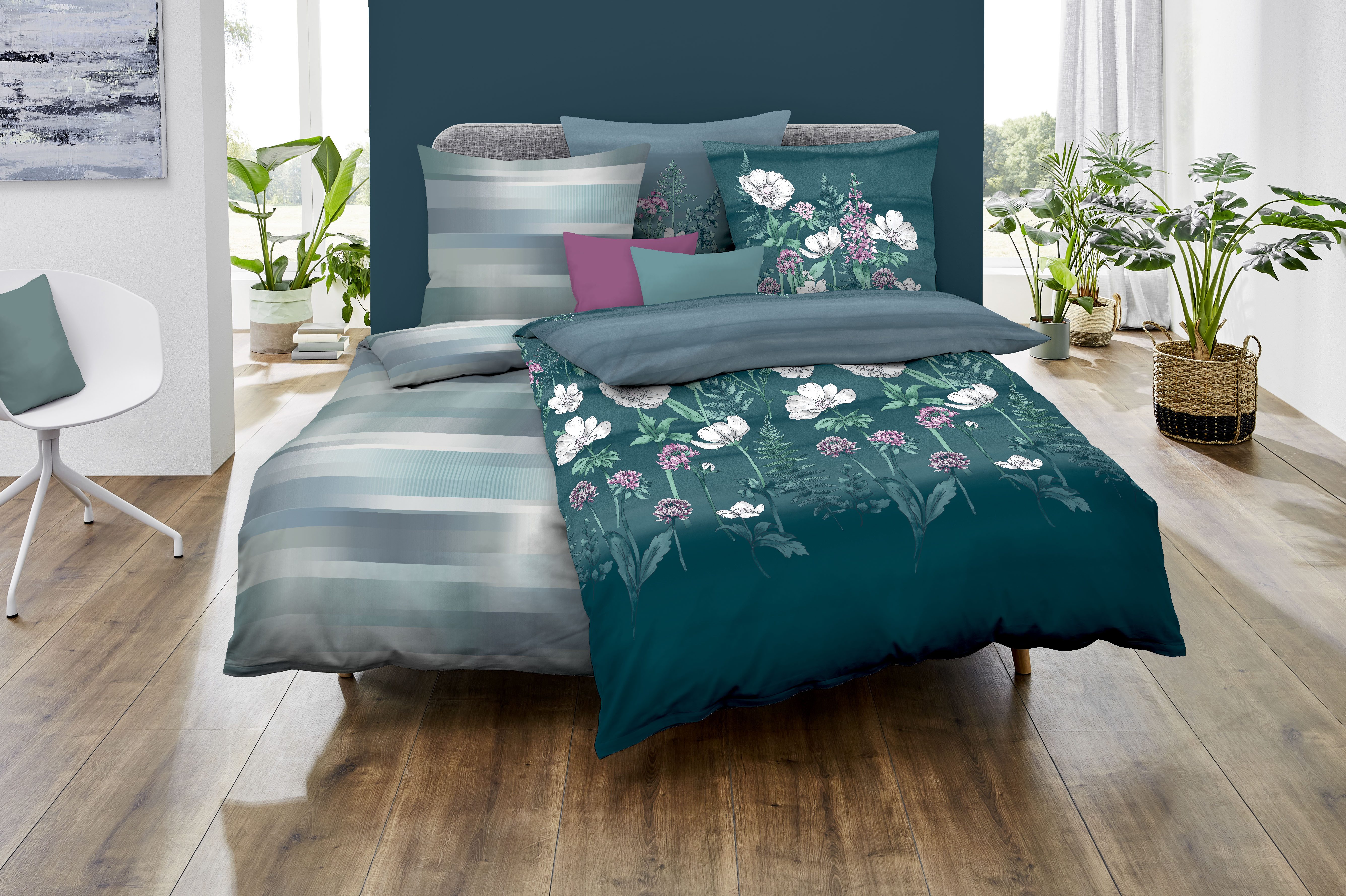 Kaeppel Bettwäsche Moody Floral, Mako-Satin, 2 teilig