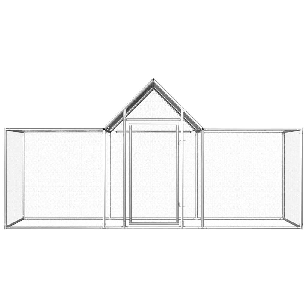 furnicato Hühnerstall 3x1x1,5 m Verzinkter Stahl