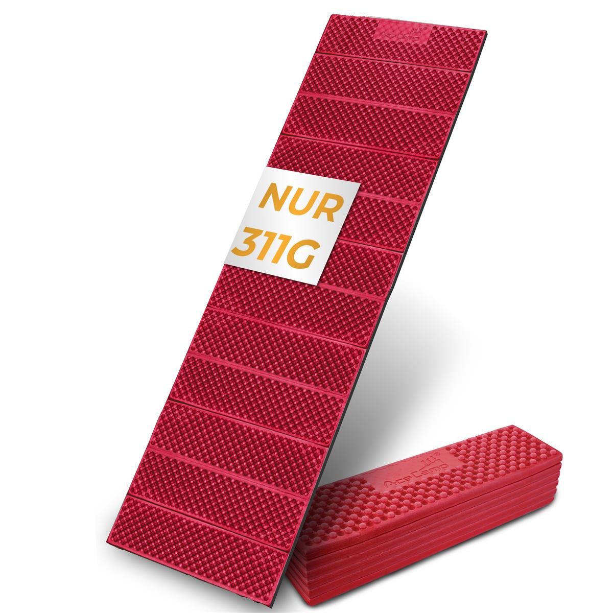 AceCamp Isomatte Chill Star Liegematte 186x56 cm – rot, (1-tlg), leichtgewichtig, platzsparend faltbar, robust & strapazierfähig