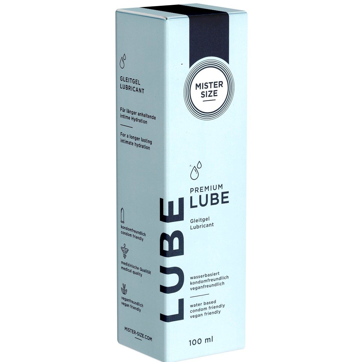 MISTER SIZE Gleitgel Premium Lube, Tube mit 100ml, 1-tlg., medizinisches Gleitgel auf Wasserbasis
