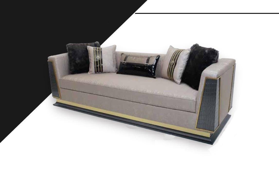 JVmoebel 3-Sitzer Klassisch Sofa 3 Sitzer Design Wohnzimmer Möbel Dreisitzer Stoffsofa, 1 Teile, Made in Europa