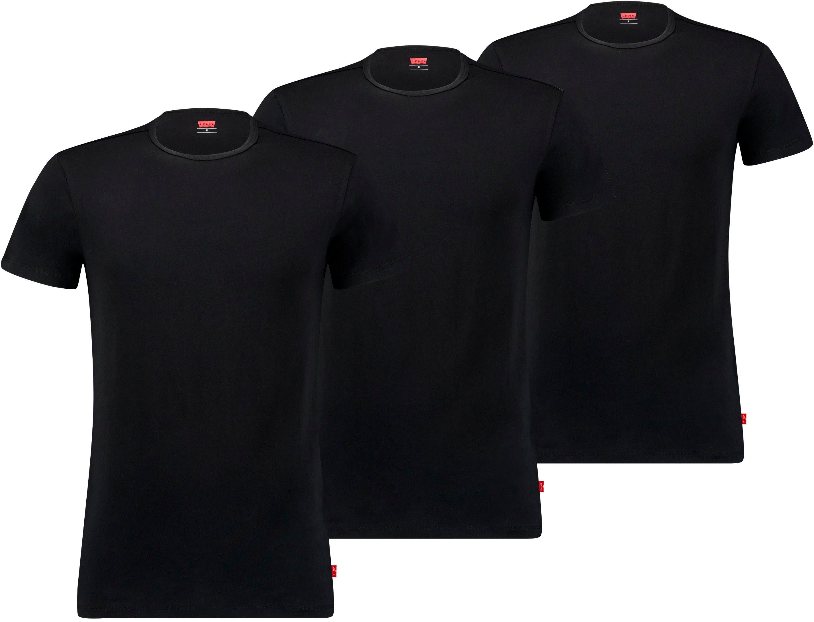 Levi's® T-Shirt (3er-Pack) Rundhalsausschnitt, Kurzarm, elastisch günstig online kaufen
