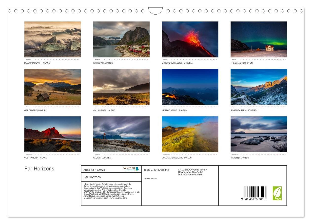 Thumbnail - CALVENDO Wandkalender Far Horizons (Wandkalender 2026 DIN A3 quer), CALVENDO Monatskalender