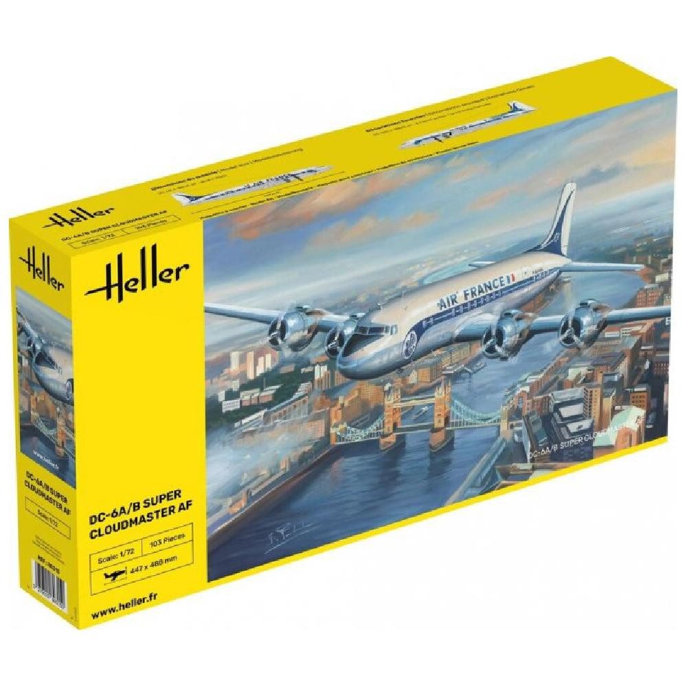 Heller Modellbausatz DC6 Super Cloudmaster AF / 1:72, Maßstab 1:72