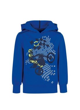 Trigema Sweatshirt TRIGEMA Kapuzenpullover mit Motocross-Print