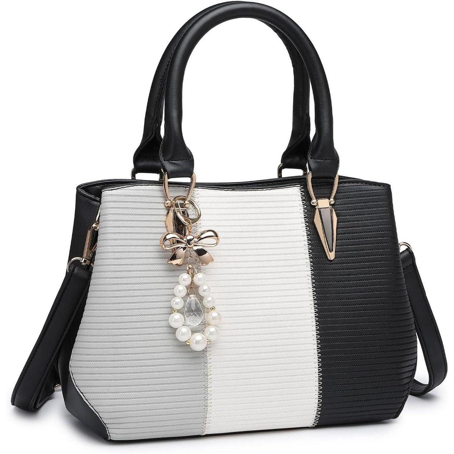 LuxusKollektion Henkeltasche Damen Handtasche Farbblock Design Mittelgroß PU-Leder