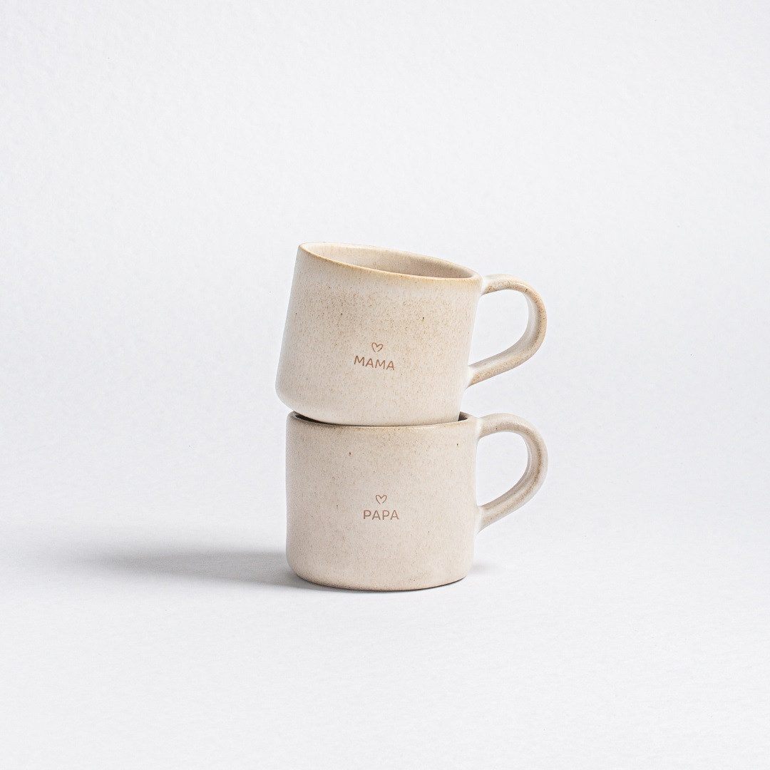 egg back home Tasse Mama & Papa Collection Tasse Чашки 2er Set Geschenk Sandsturm
