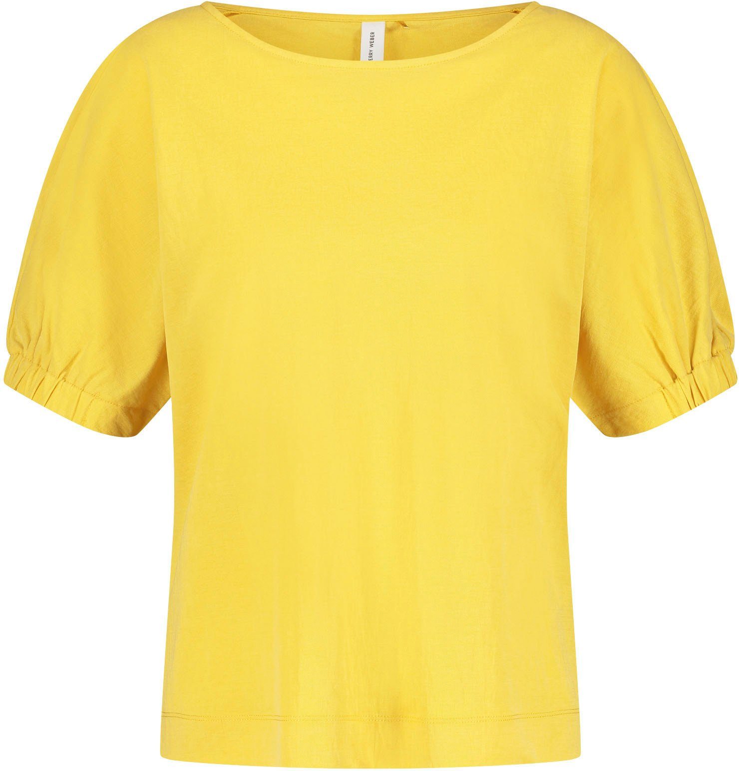 Damen Shirts GERRY WEBER Rundhalsshirt mit kleiner Raffung am überschnittenen Ärmel