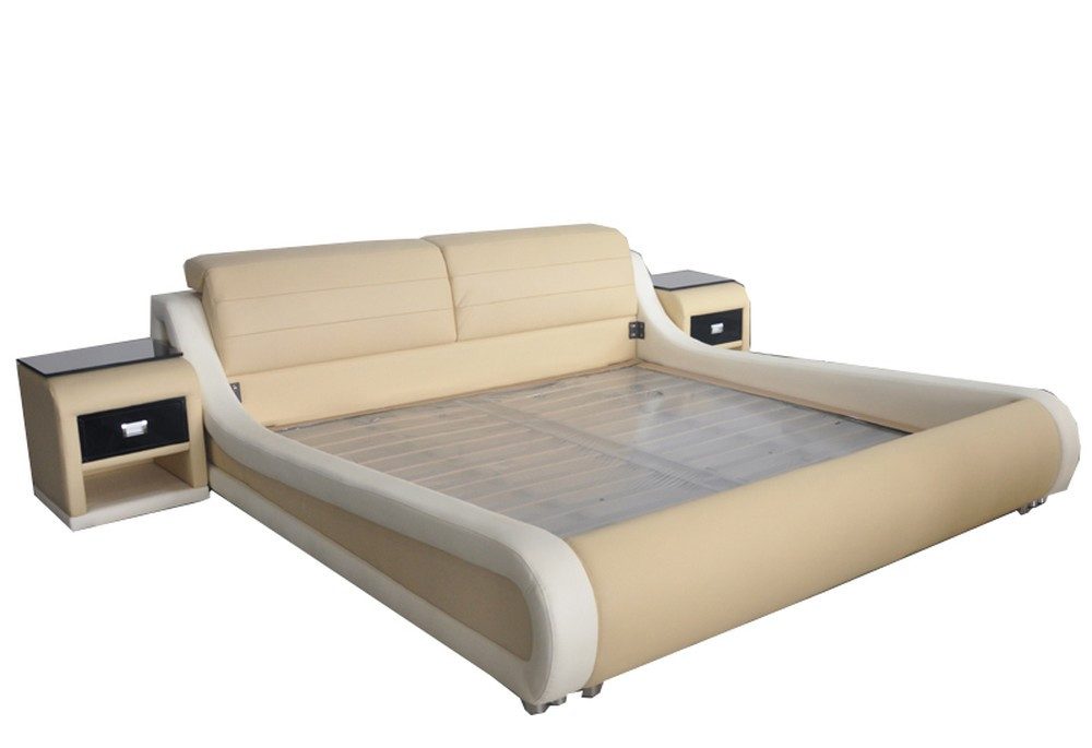 Xlmoebel Polsterbett Luxus Polsterbett LB8831 aus hochwertigem Leder in modernem Design (Bett LB8831), Hergestellt in Europa