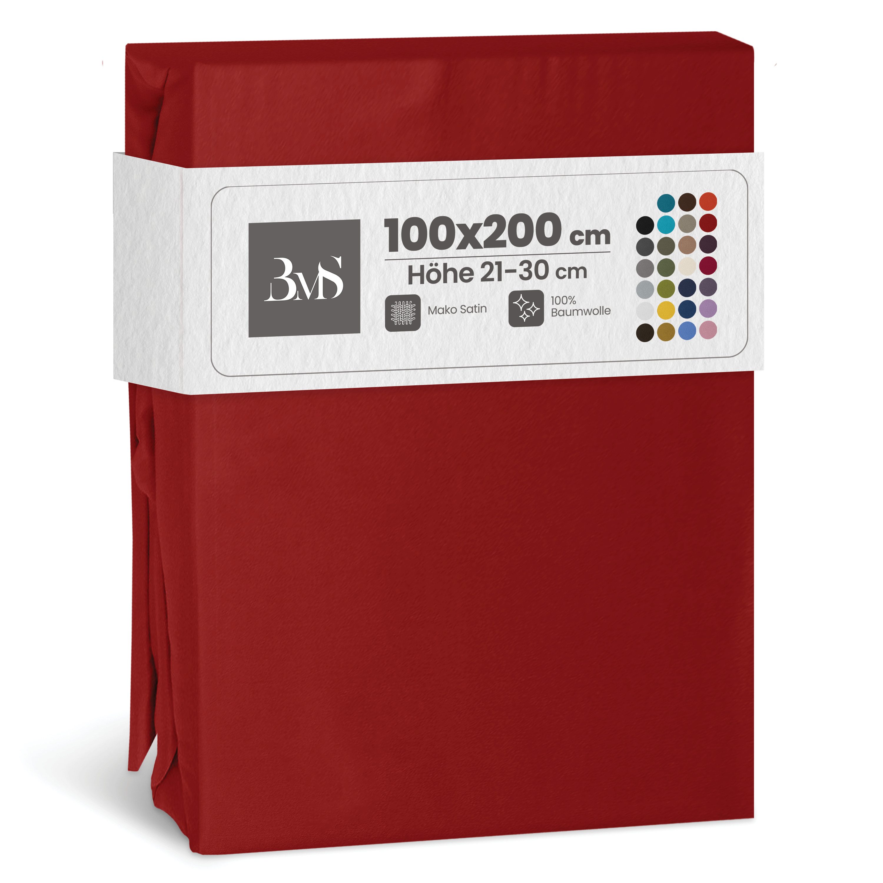 BETTWAESCHE-MIT-STIL Spannbettlaken Mako Satin Spannbettlaken, Matratzenhöhe 21-30 cm, Mako-Satin, Gummizug: rundum, (1 Stück)