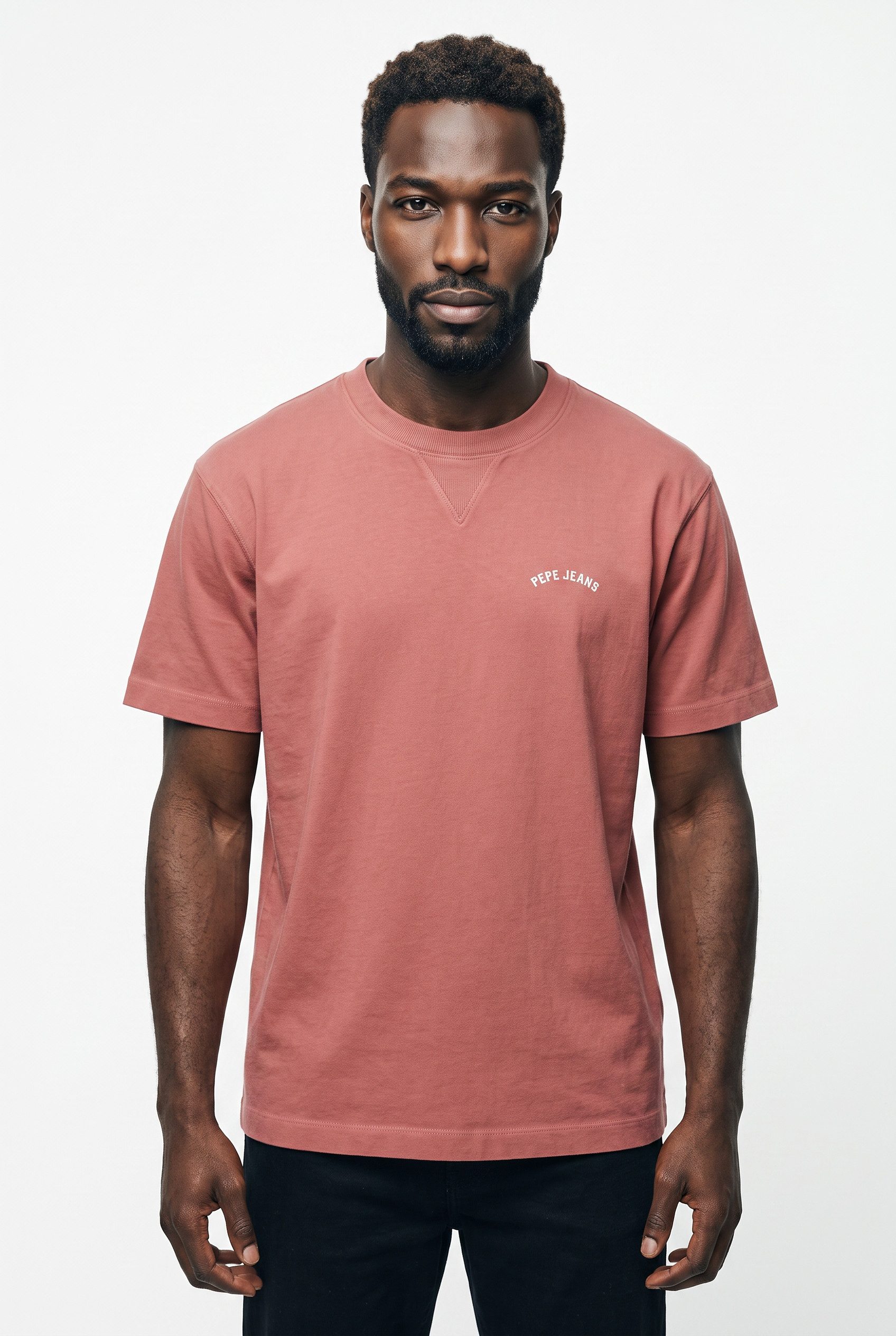 Pepe Jeans T-Shirt JOHN TEE mit V-Naht am Rundhals