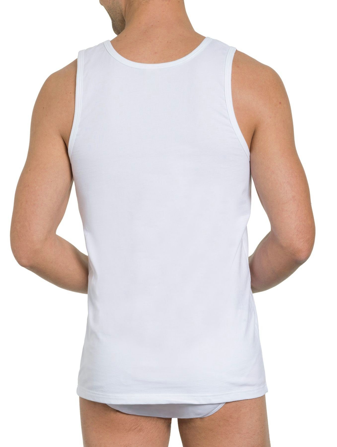 HAASIS Bodywear 1919 Achselhemd Herren pflegeleicht, 77250011-weiß Pack) 2-St., (Packung, Passform, strapazierfähig 2er Unterhemd formbeständig, Optimale