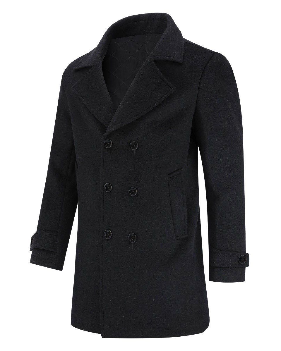 Allthemen Wollmantel Herren Wintermantel Mittellang Zweireihig günstig online kaufen