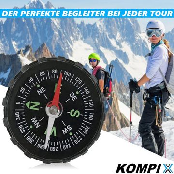 MAVURA Kompass KOMPIX Taschenkompass Mini Outdoor Compass Marschkompass Wandern, Auto Fahrrad tragbar Universal Jäger Pfadfinder Kompass