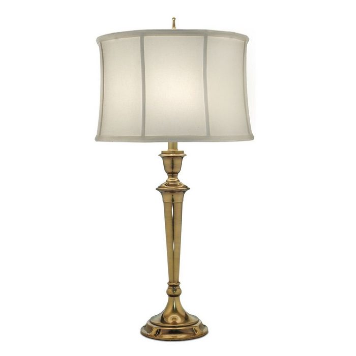 Licht-Erlebnisse Nachttischlampe MELLAENA ohne Leuchtmittel Nachttischleuchte Metall 78 7 cm E27 Messing Weiß Vintage Tischleuchte