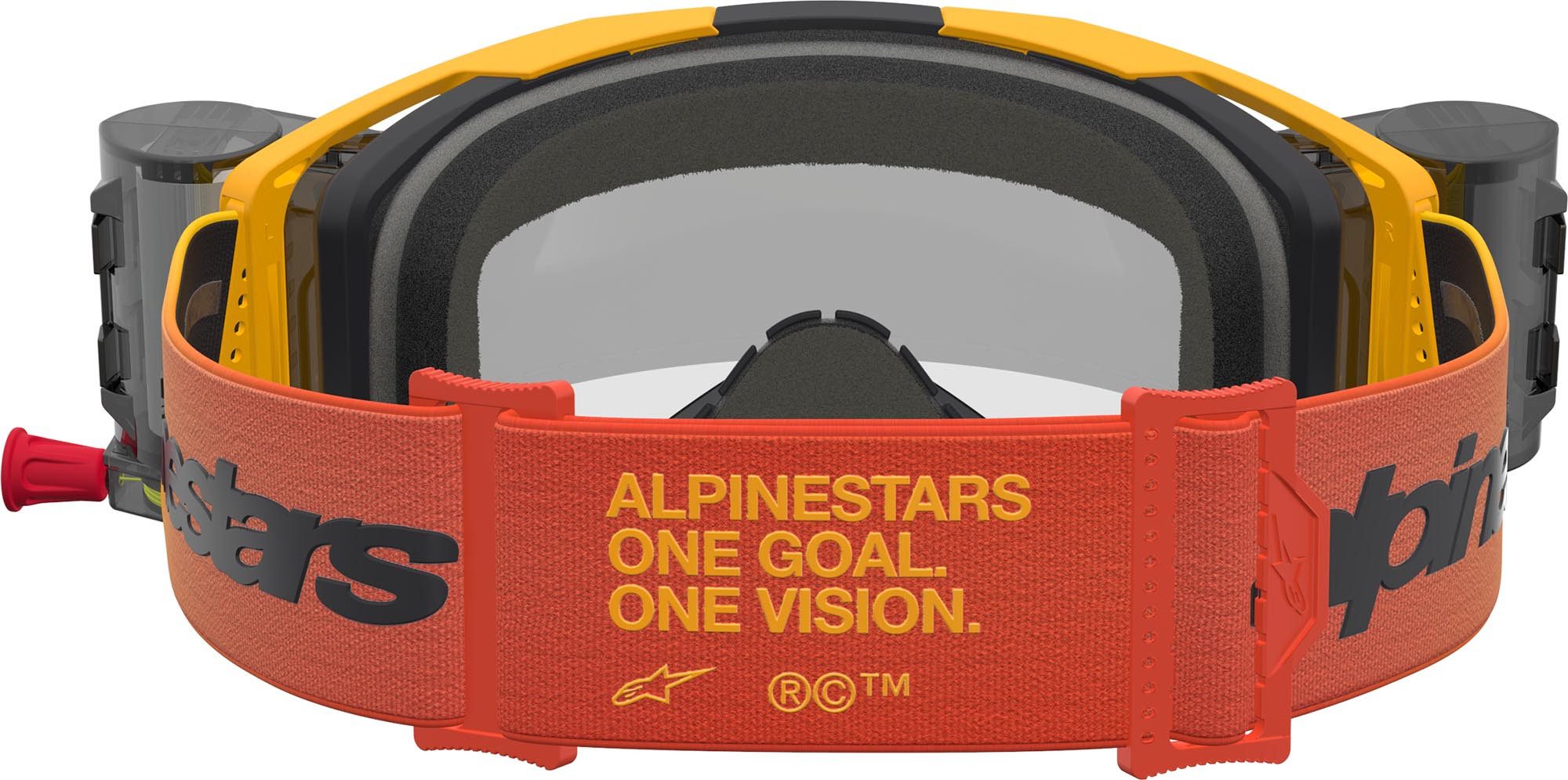 Alpinestars Motorradbrille Vision 8 Amber Roll-Off Motocross Brille, Antifog,Mit Band
