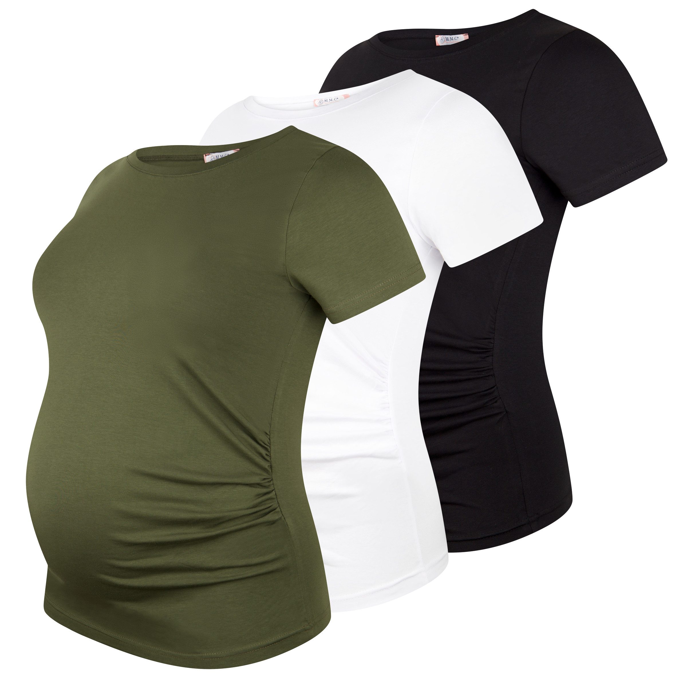 M.M.C. Umstandsshirt Basic Umstandsmode Kurzarm (3-tlg)