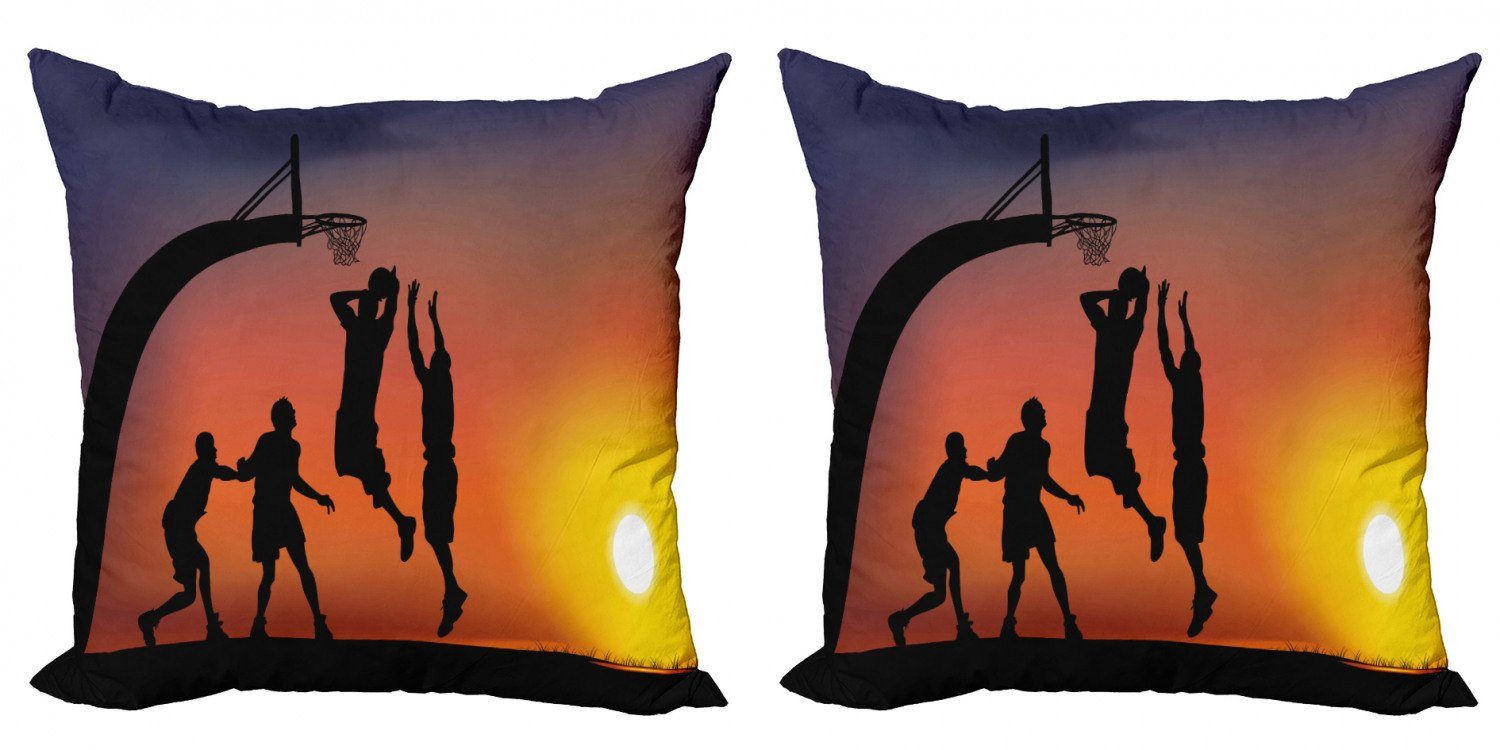 Zimmer Doppelseitiger Basketball Accent Modern Kissenbezüge Teen Digitaldruck, (2 spielen Abakuhaus Stück), Jungen