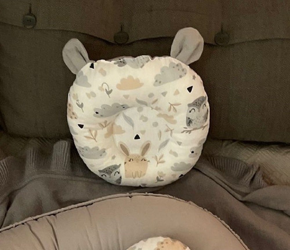 Loolay Bettnestchen BIO BAUMWOLLE BABYNEST Babykokon Neugeborene Babyaustattung SET, (4 Jahreszeiten Kuschelnest Reisebett SOLO/ o. im Premium SETS, 2-tlg., MUSTER: HASE Beige/ GRAU Nestchen 100% Baumwolle), LOOLAY® - 100% Europäische Stoffe und Kleinserien-Nähen!
