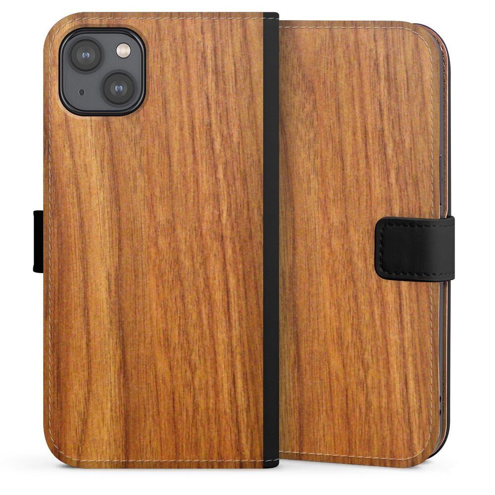 DeinDesign Handyhülle Holzoptik Lärche Holz Lärche, Apple iPhone 14 Plus Hülle Flip Case Klapphülle Handytasche Leder