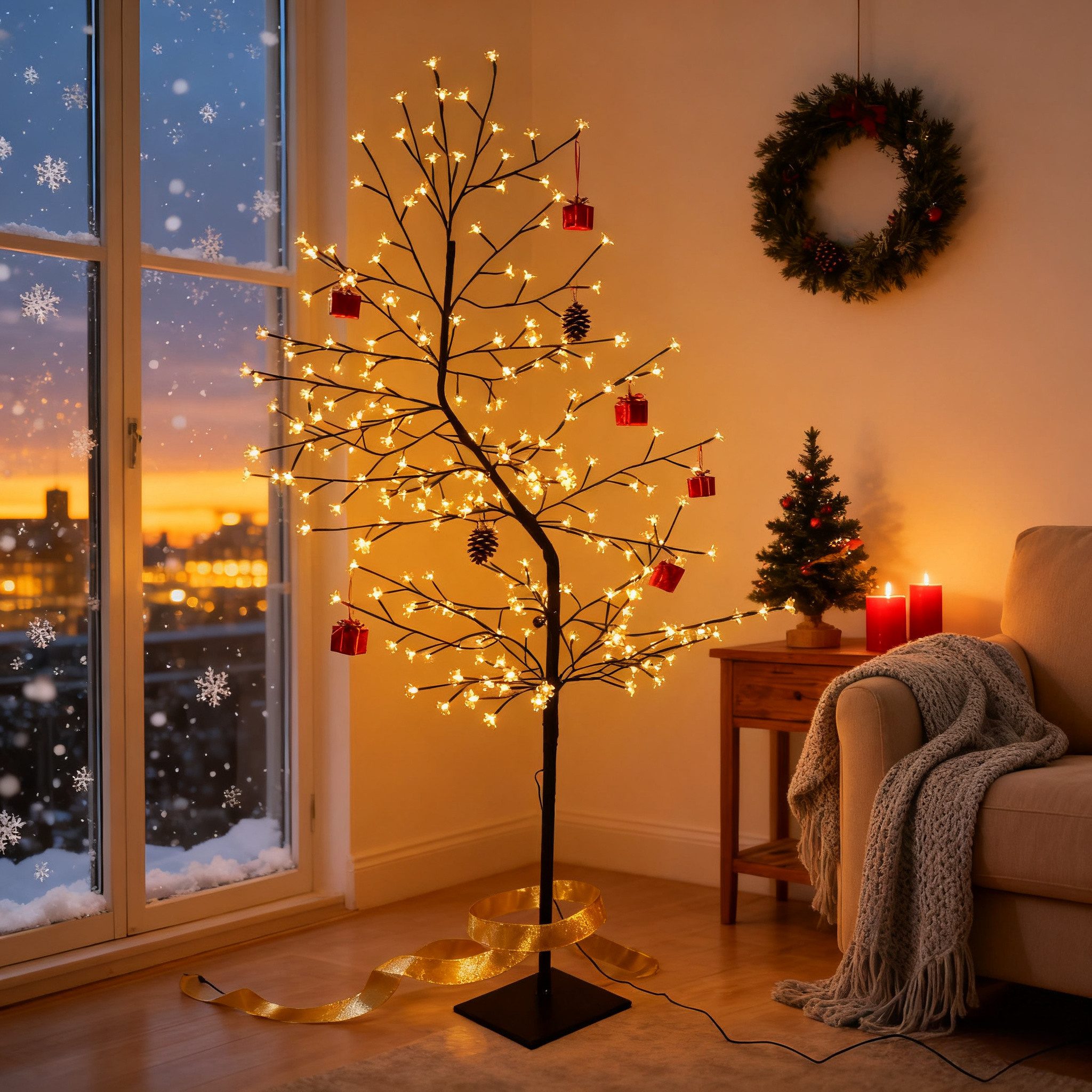 CCLIFE LED Baum Led Lichterbaum Indoor Weihnachtsbaum, Kirschblütenbaum Lic günstig online kaufen