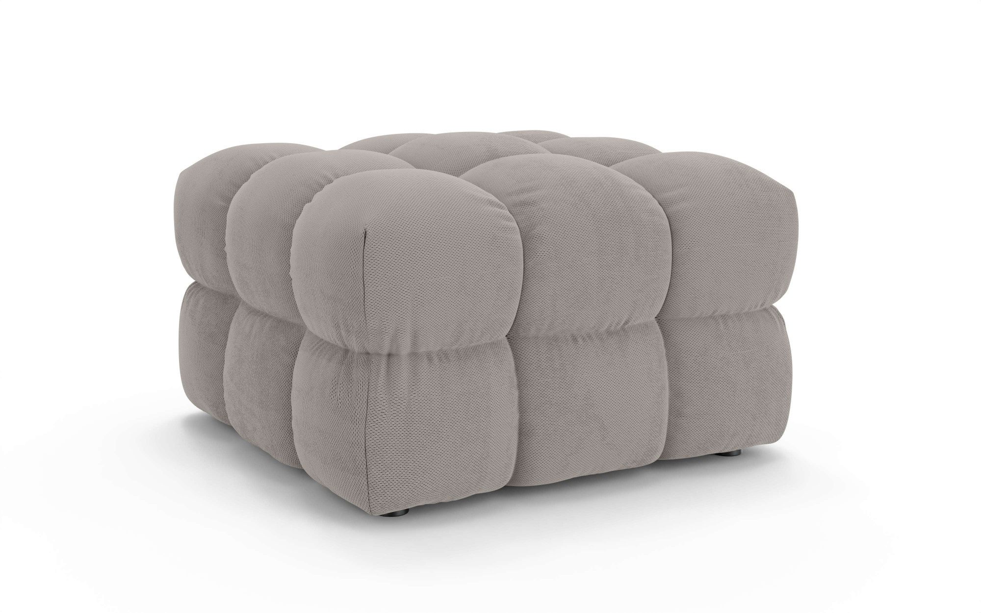 s.Oliver Polsterhocker COBBO Sitzhocker Bubble-Optik, Maße B/T/H: 80/80/48 cm, passend zum Sofa, moderne Steppung und hoher Sitzkomfort