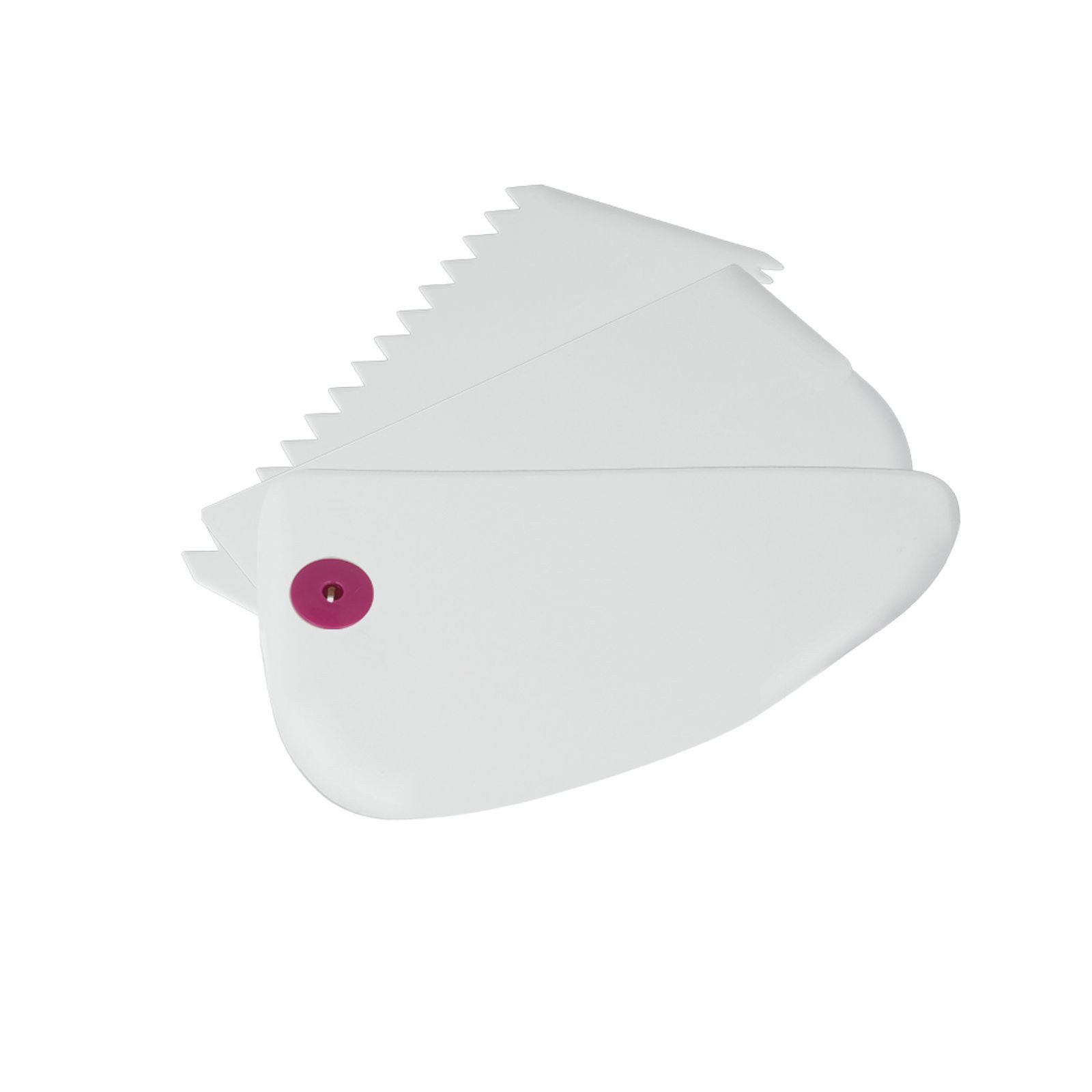 Metaltex Teigspachtel 3er Set Teigspachtel Teigschaber Garnierkamm Backspachtel