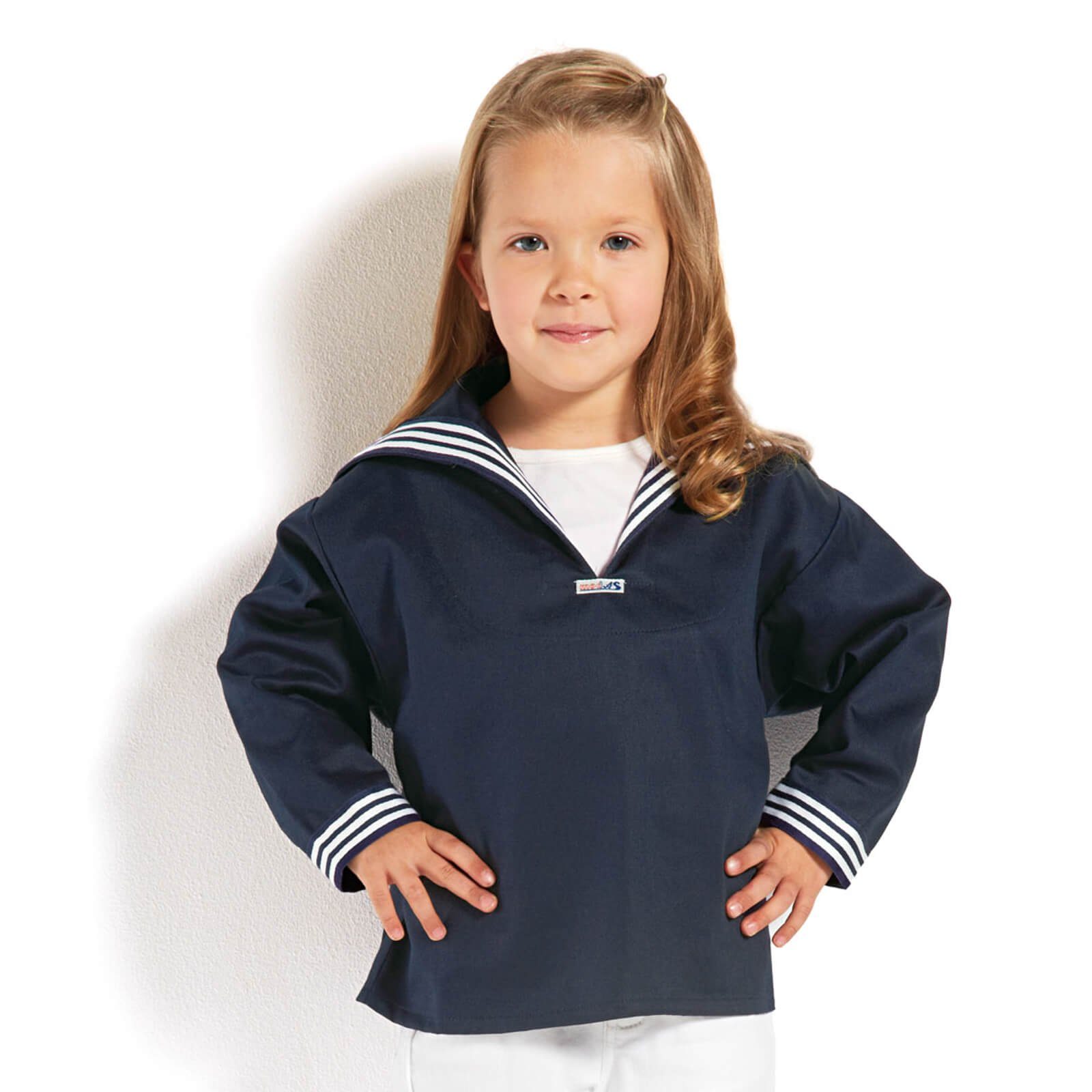 modAS Langarmhemd 1120 Kinder Unisex Matrosenhemd Klassisch - Maritimes Langarm-Hemd – Bild 2 von 5