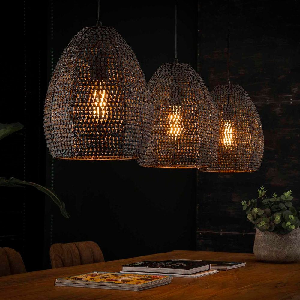 famlights Pendelleuchte famlights, Pendelleuchte Victoria in Dunkelgrau und Schwarz E27