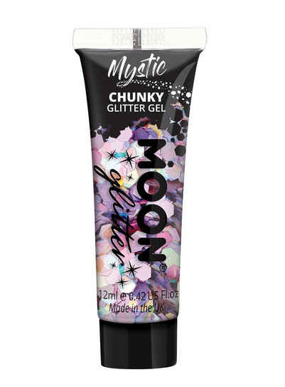 Smiffys Kostüm Moon Glitter Mystic Chunky Glitter Gel türkis-viol, Leicht anzuwendendes Glitzergel für Körper, Haare und Gesicht