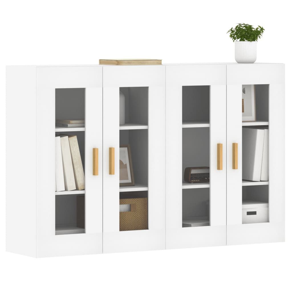 vidaXL Sideboard Wandschränke 2 Stk. Weiß günstig online kaufen