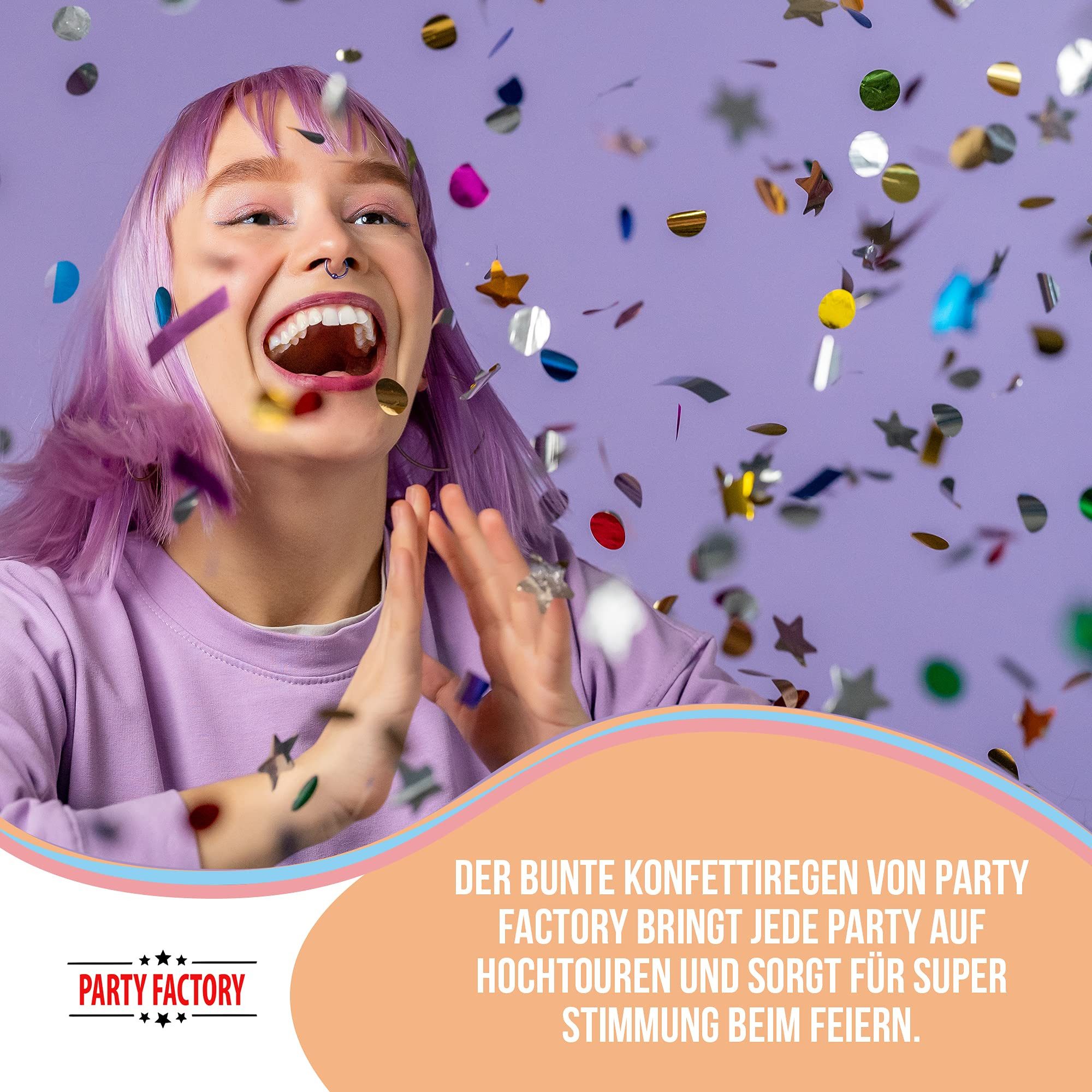 Party Factory Konfetti Party Popper 40cm Rote Rosen, verleiht Eleganz und Anmut