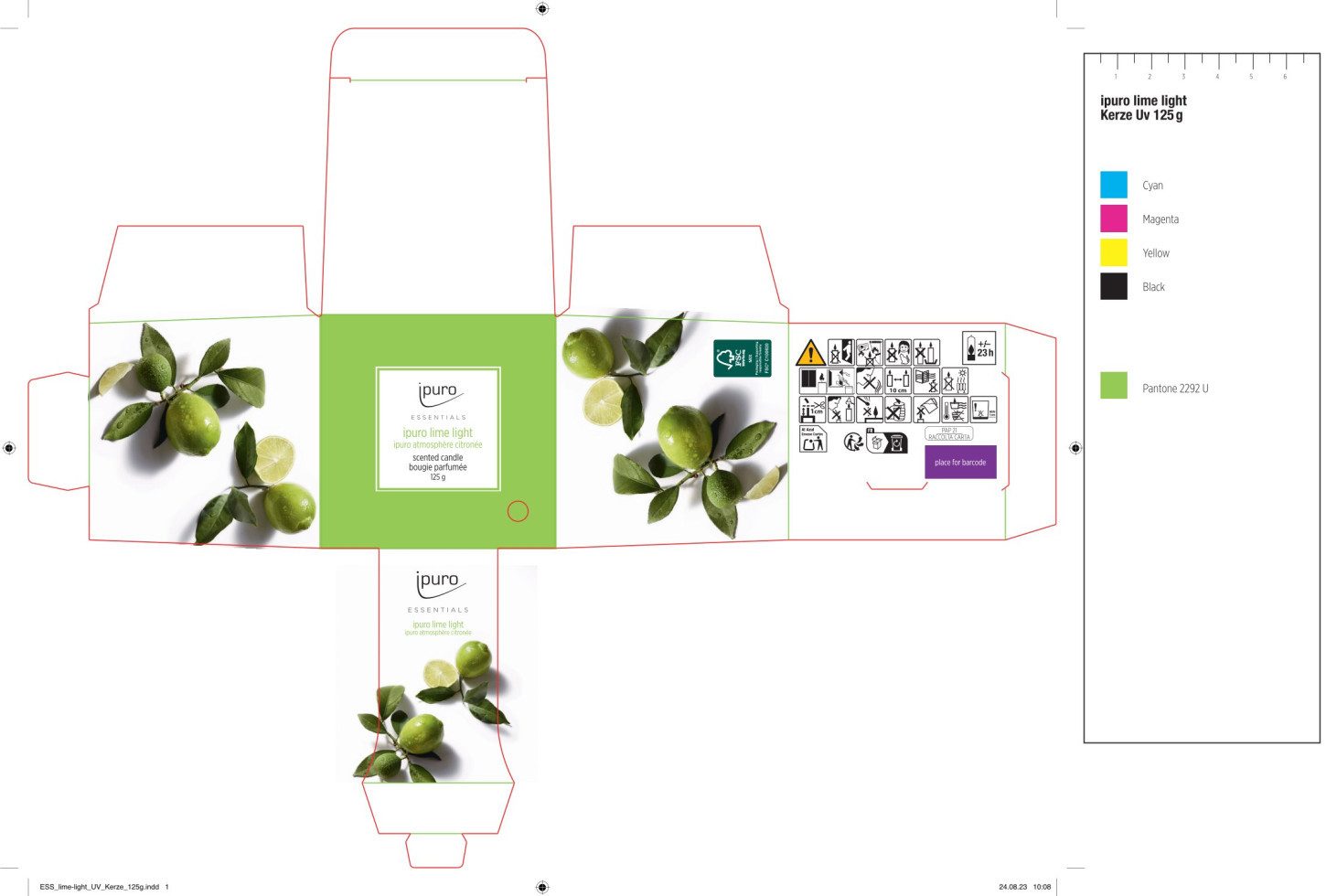 IPURO Duftkerze ipuro ESSENTIALS Duftkerze Lime Light 125 g günstig online kaufen