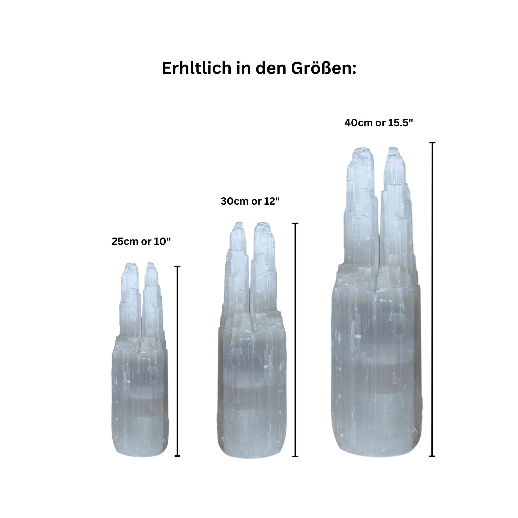 Heimtex Salzkristall-Tischlampe Selenit-Turm Lampenset: Zwillings-Türme für günstig online kaufen