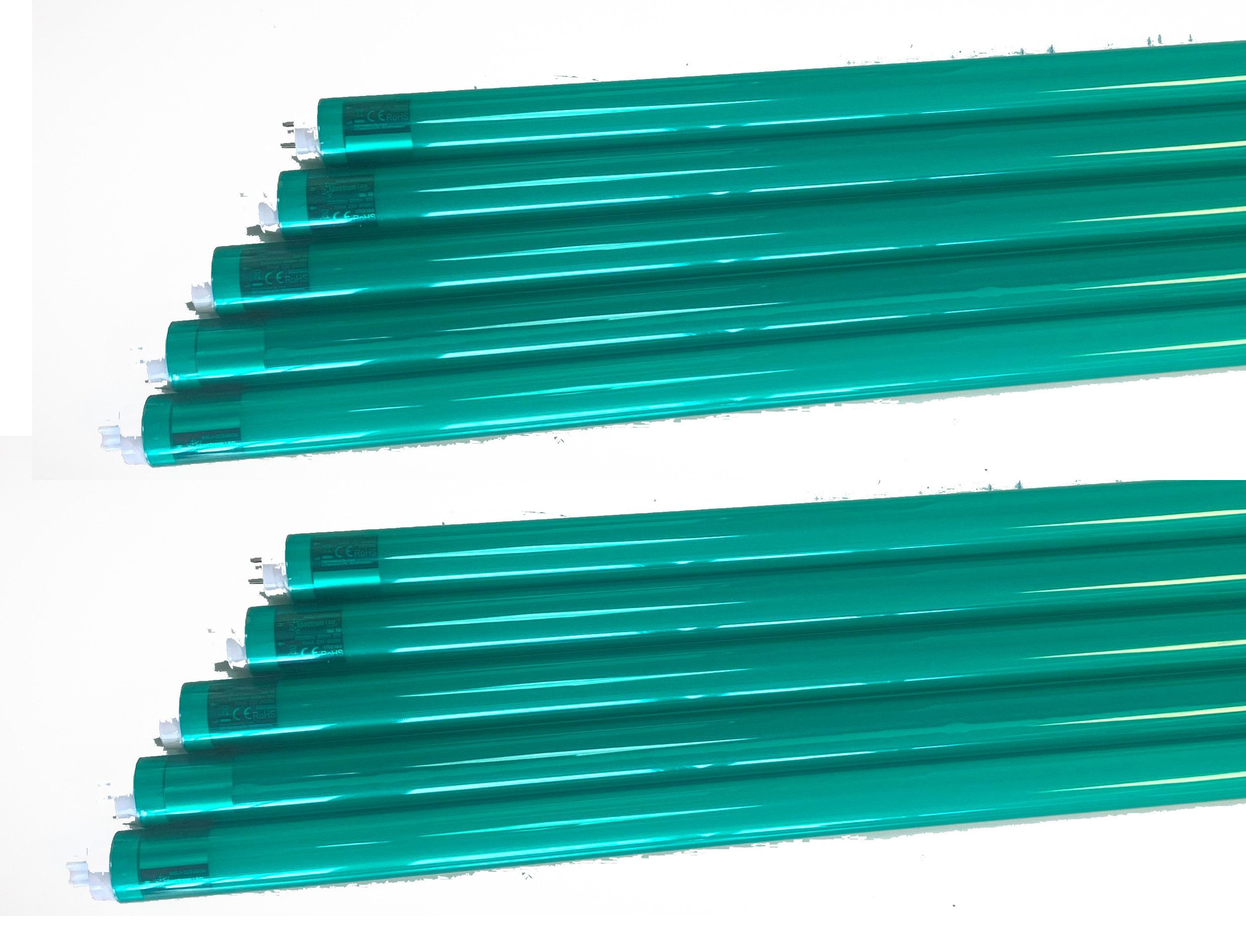 XENON LED-Leuchtmittel 8900 LED Röhre 10erPack 18W T8 120cm 2000 Lm Kunststoff Hellgrün, Xenon / Hellgrün