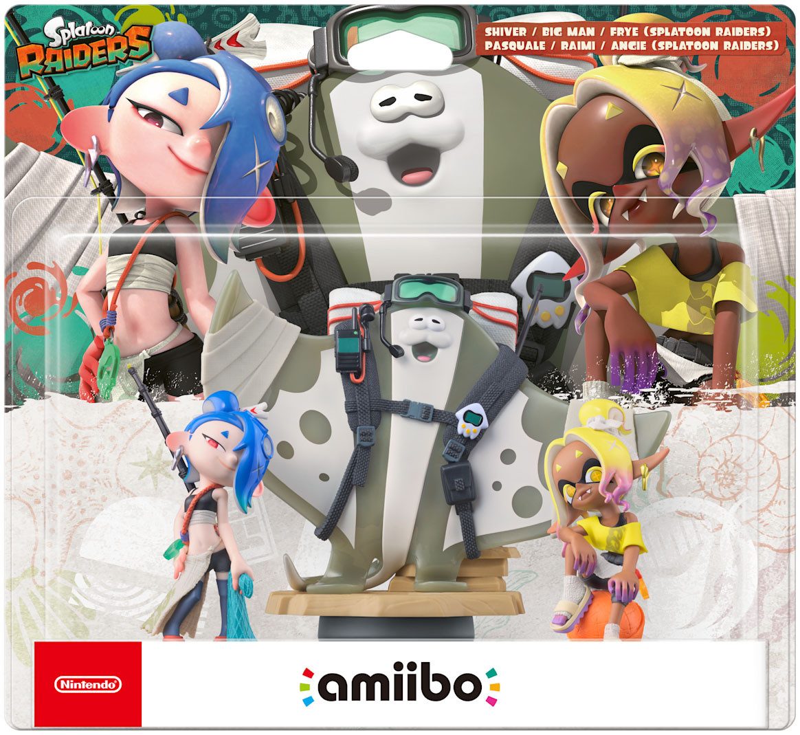 Nintendo Switch Spielfigur amiibo-Dreierpack: Mako, Muri und Mantaro (Splatoon Raiders)